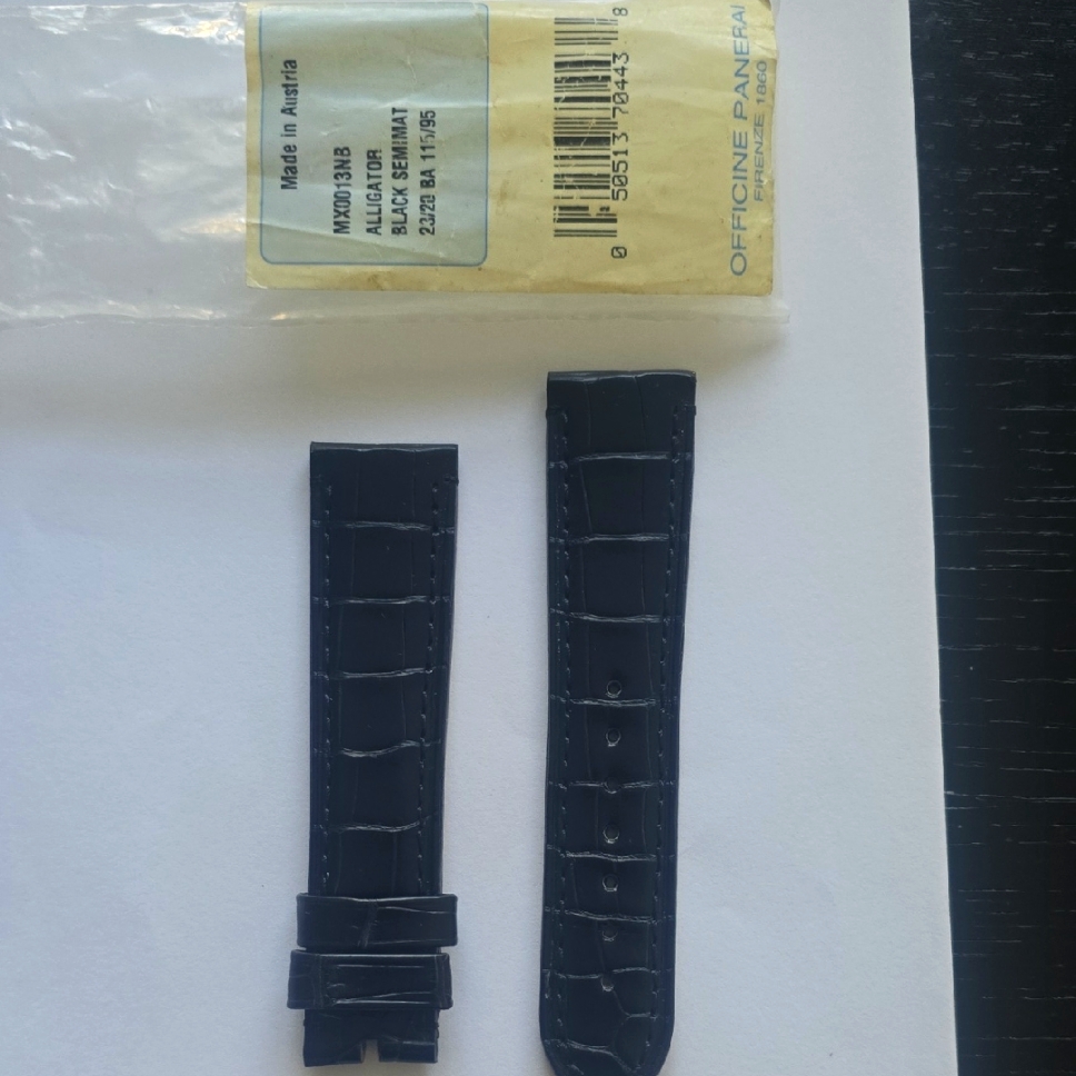 Officine Panerai Black Alligator Watch Strap